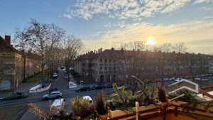 Blick vom Balkon